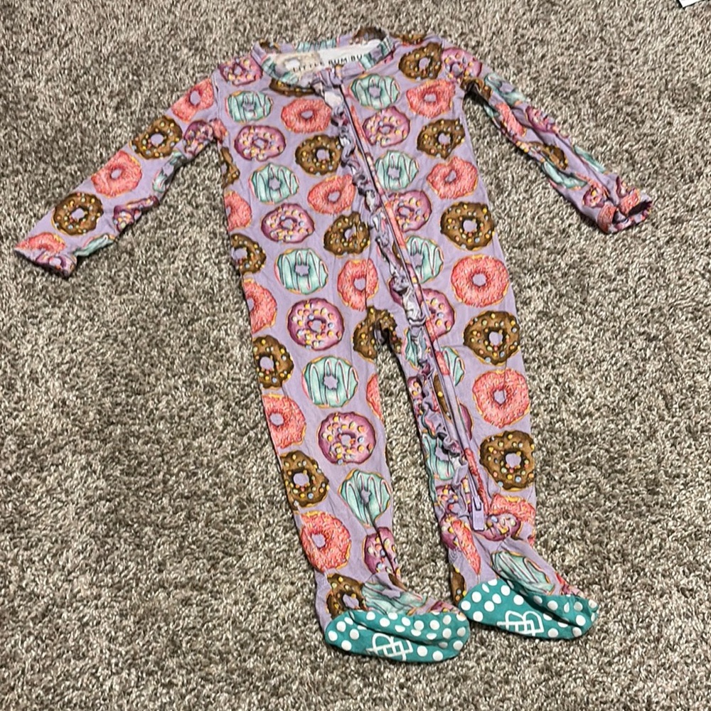 Little Bum Bums Donut Print Baby Onesie